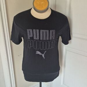 Puma Black Tee with Bold Logo